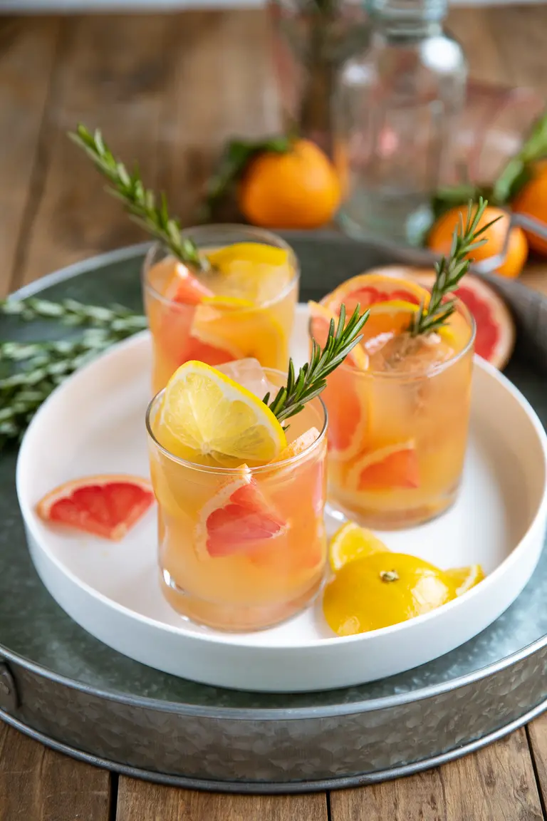 Popular Citrus and Herb Infused Sparkling Cocktail