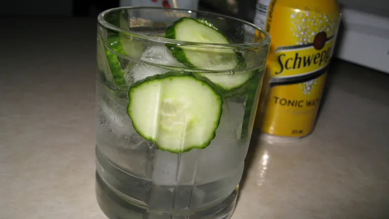 Gin & Tonic Cucumber Soup with Lemon Verbena