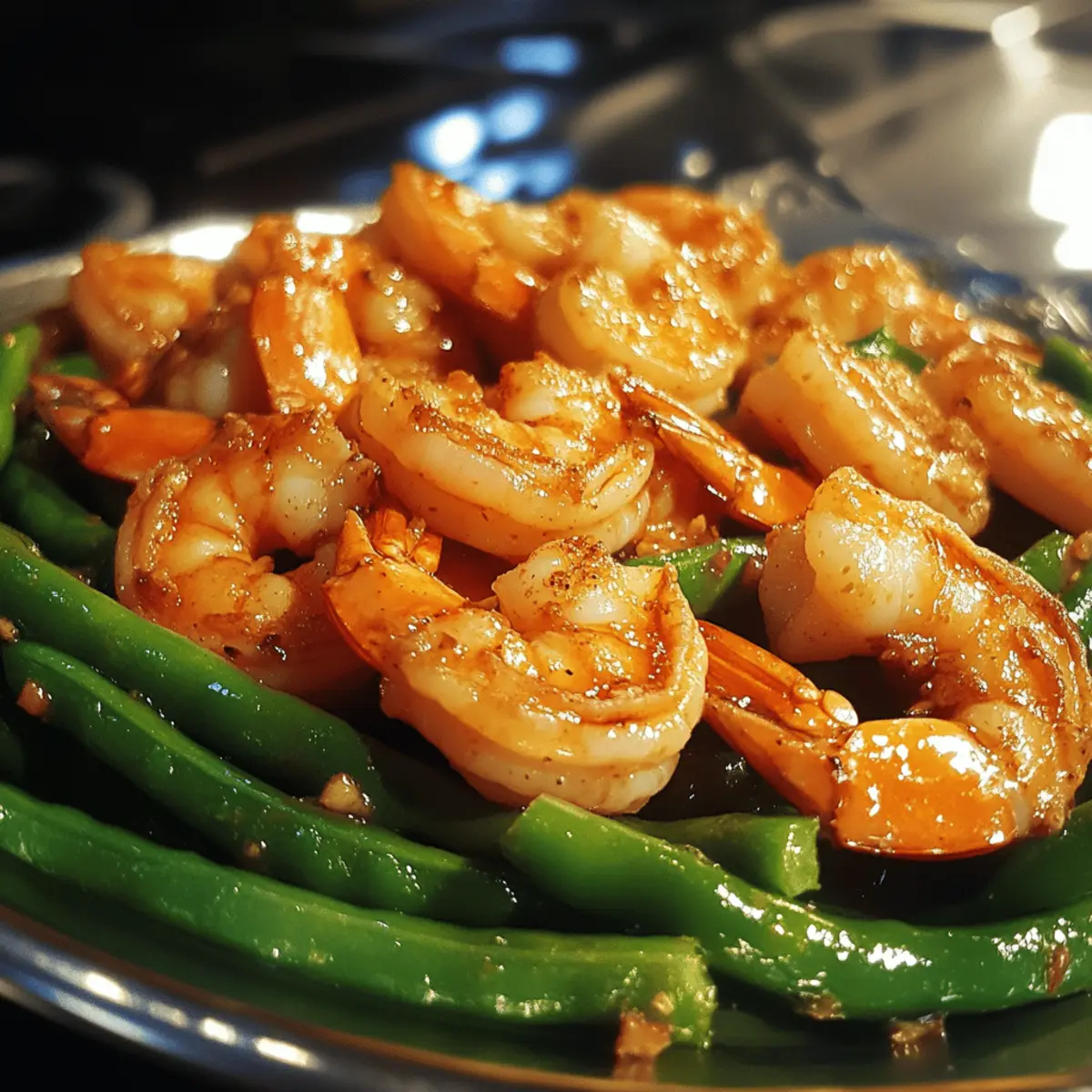 Stir-Fried Garlic Butter Shrimp with Green Beans