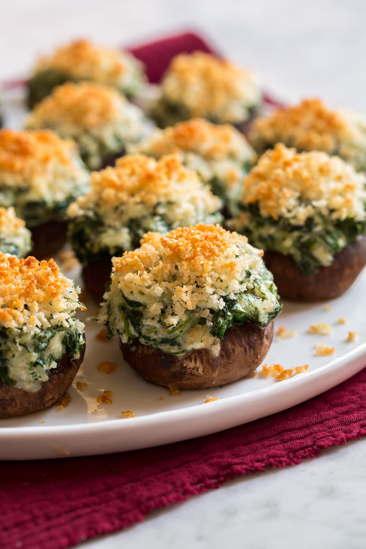 Cheesy Spinach-Stuffed Portobello Mushrooms