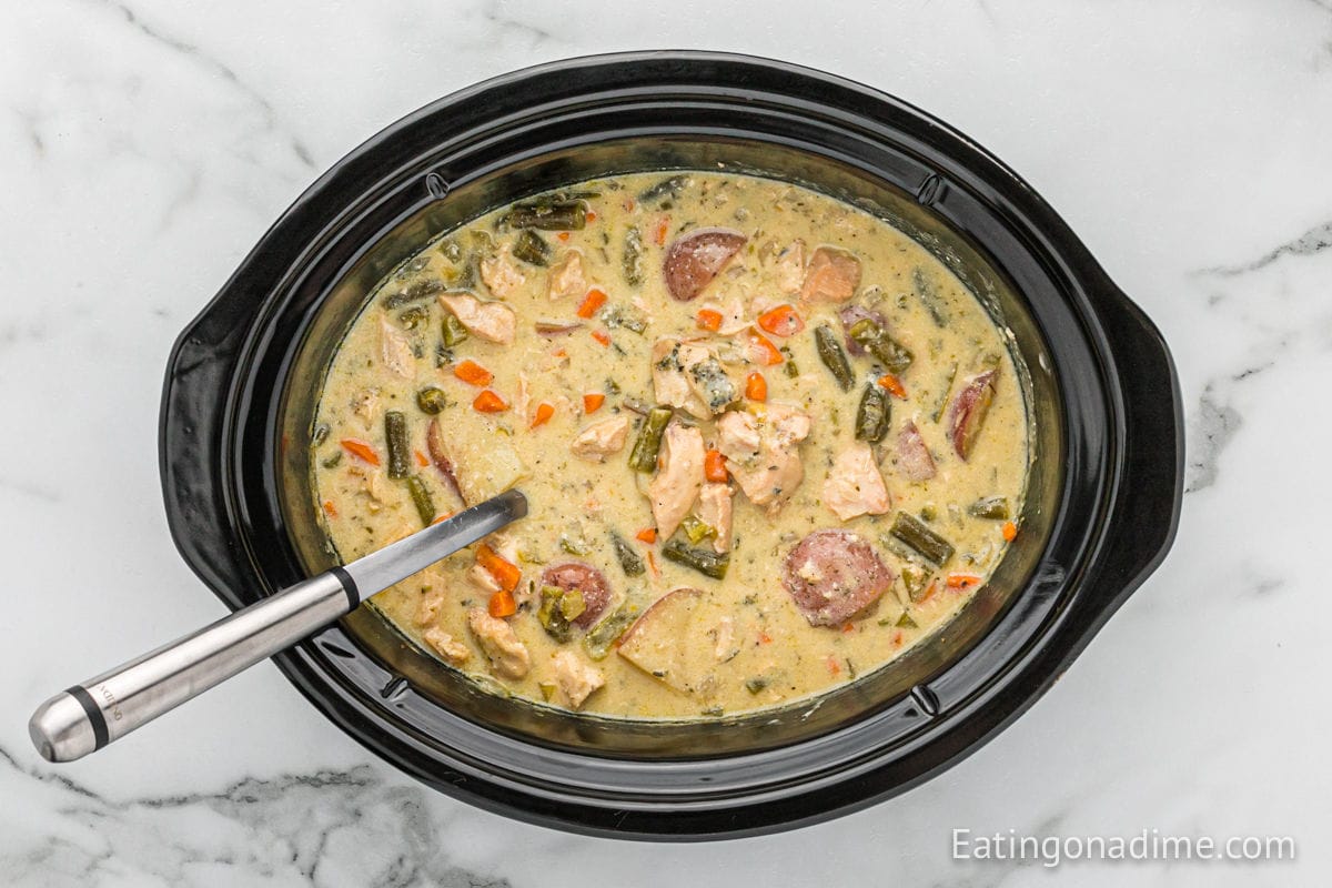 Creamy Slow Cooker Chicken & Vegetable Stew