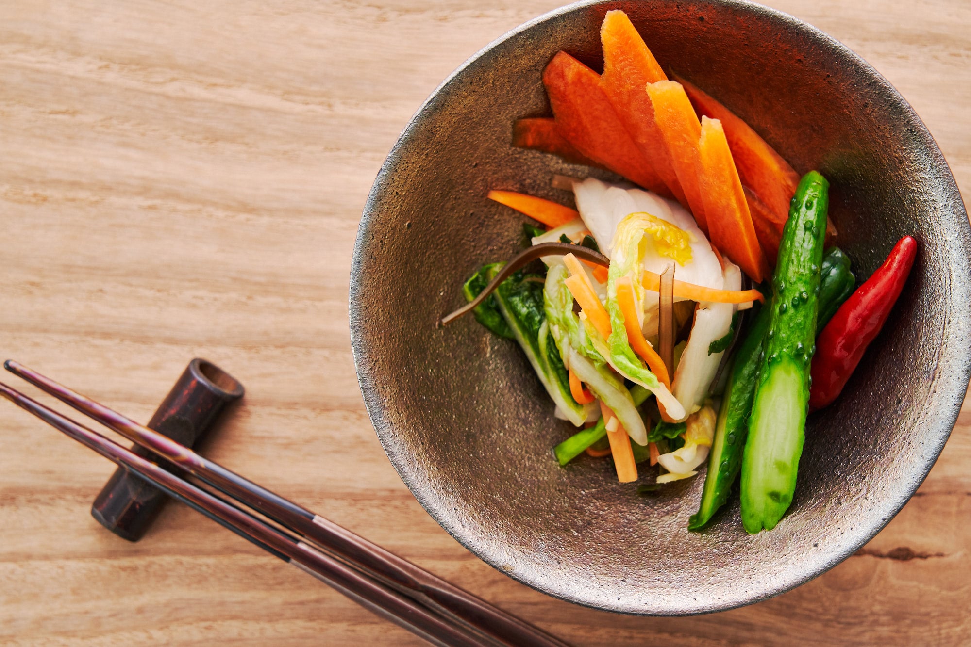 Pickled Vegetable Tsukemono with Shiso and Ginger