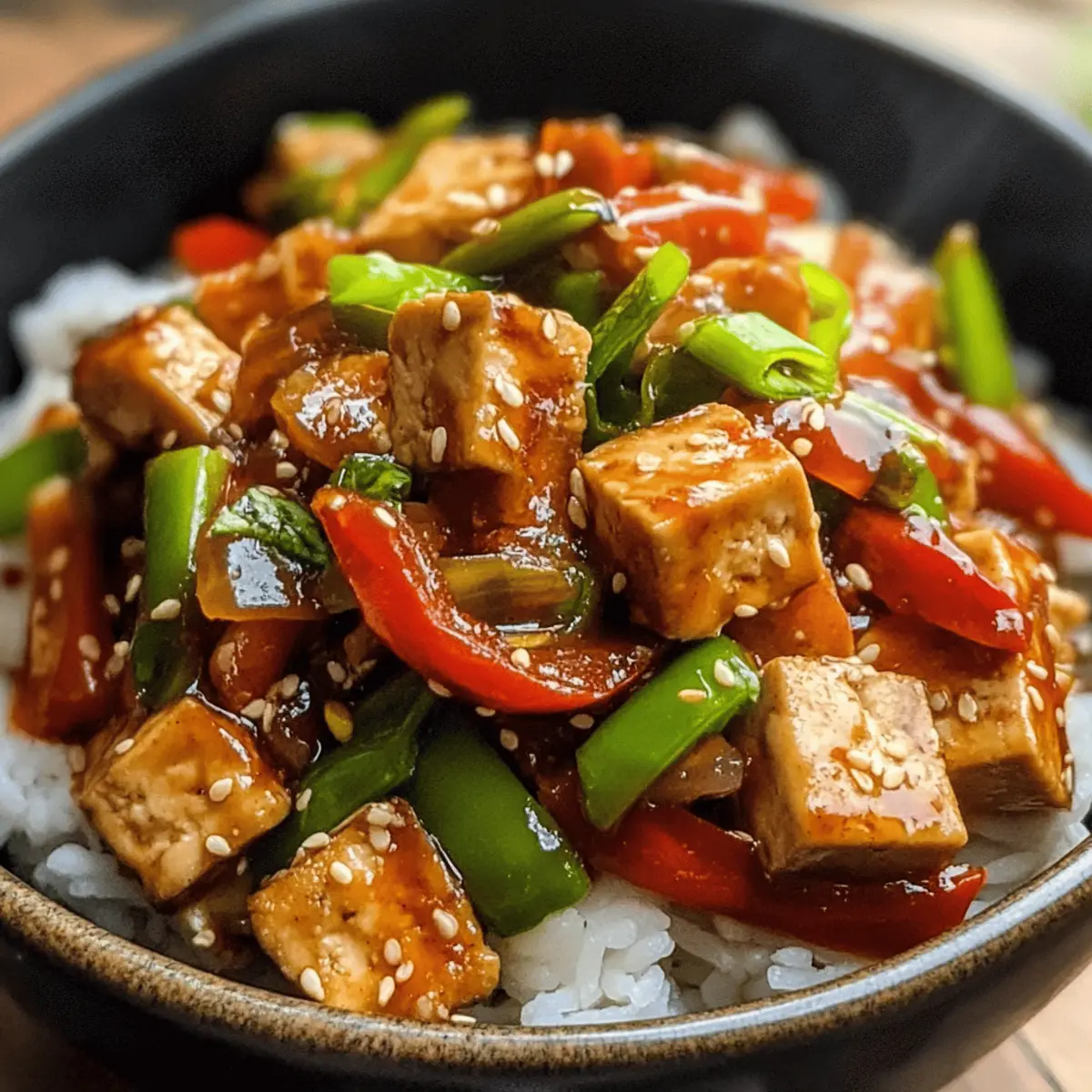 Stir-Fried Tofu with Vietnamese Sweet Chili Basil Sauce