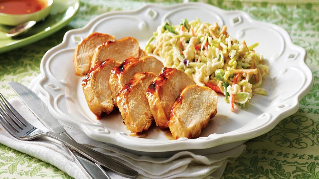 Slow-Smoked Hickory Chicken with Classic Coleslaw