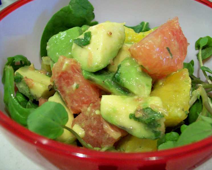 Summer Citrus and Avocado Salad with Honey-Lime Dressing