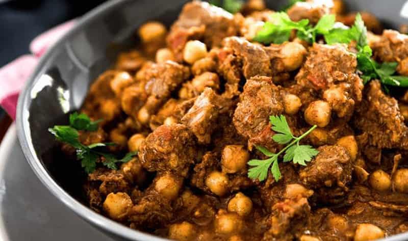 Slow Cooked Moroccan-Spiced Lamb with Chickpeas