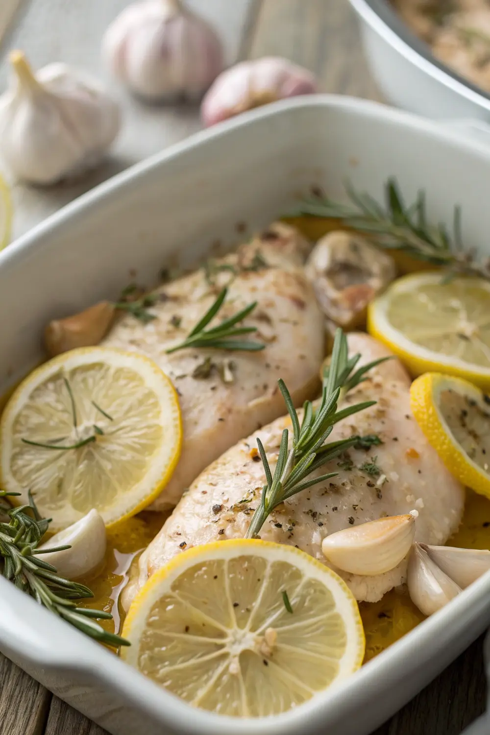 Half-Roasted Herb Chicken with Lemon and Garlic