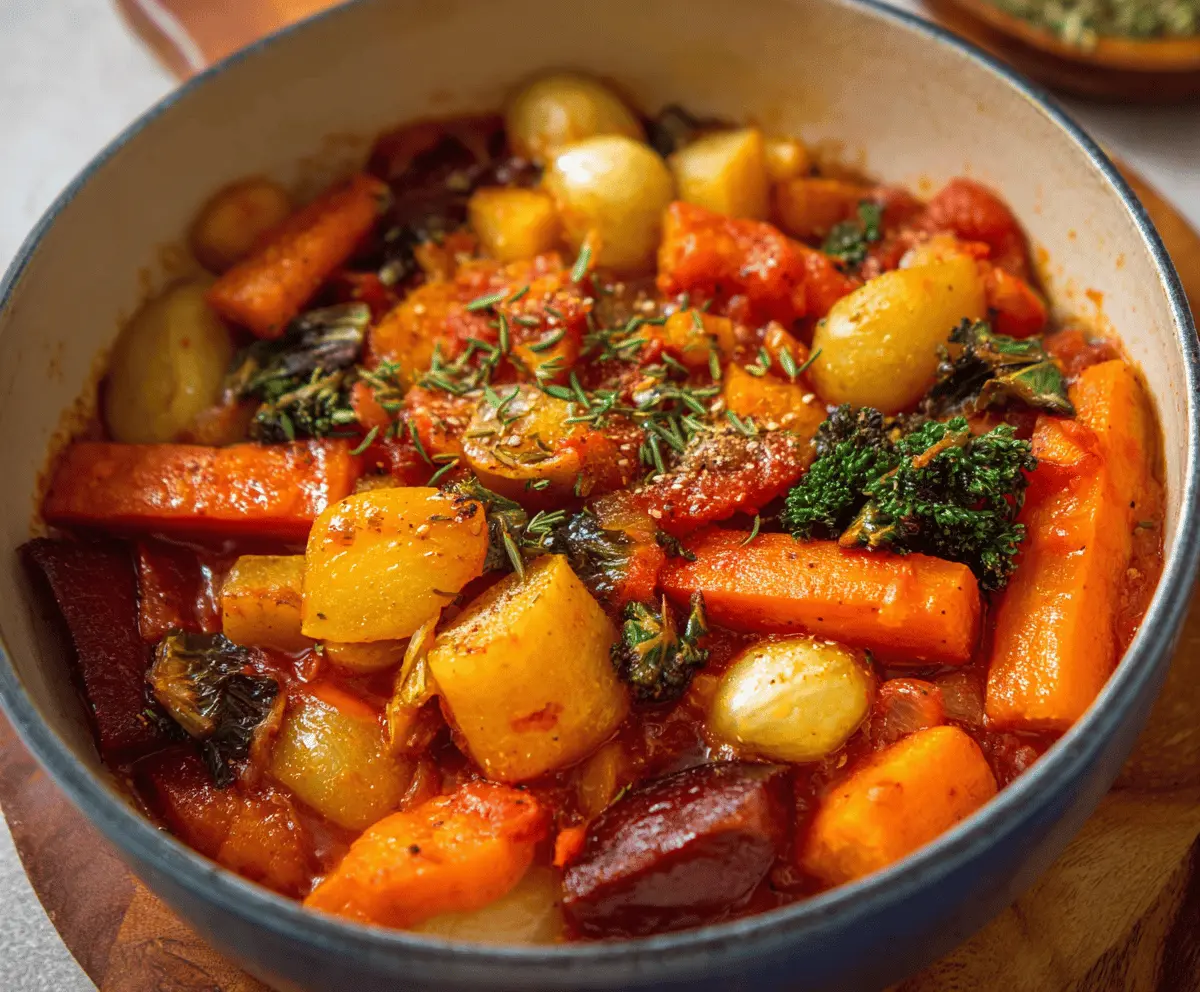 Northern-Style Root Vegetable Stew with Thyme and Bay