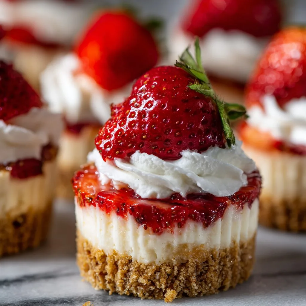 No-Bake Strawberry Cream Cheesecake Cups