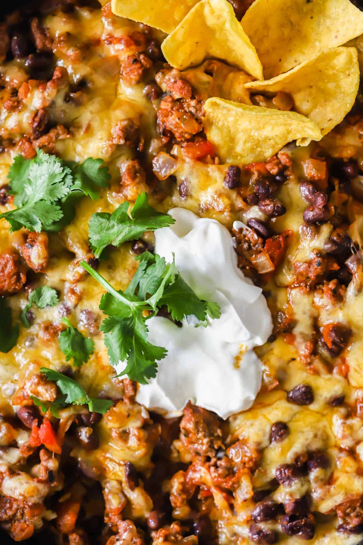 Taco-Seasoned Beef and Black Bean Skillet