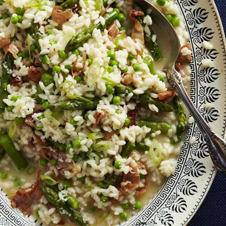 Lemon-Herb Asparagus & Pea Risotto