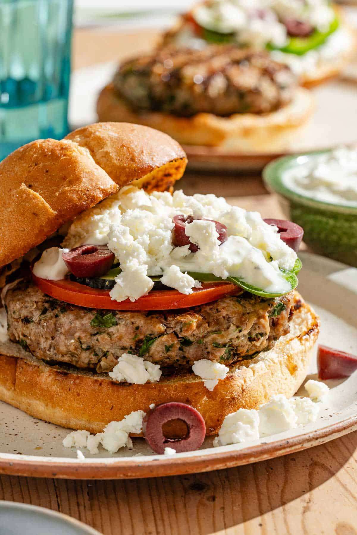 Greek Lamb Burger Patties with Fresh Herbs