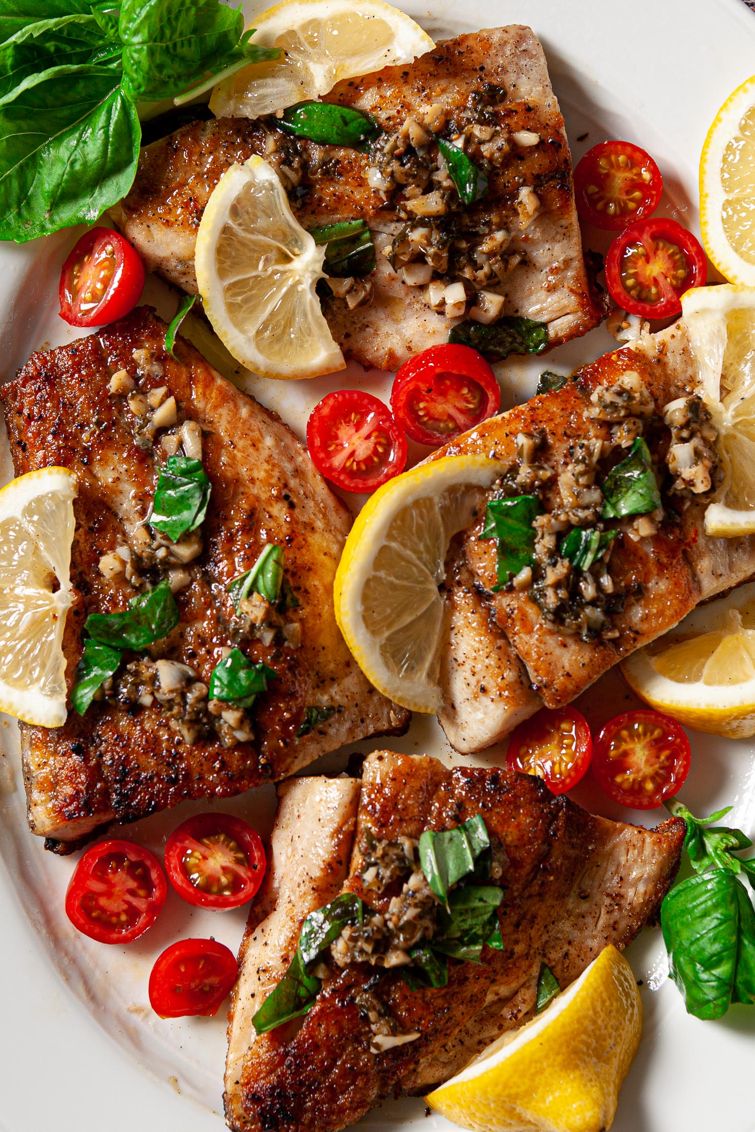 Pan-Seared Barramundi with Lemon Myrtle and Garlic