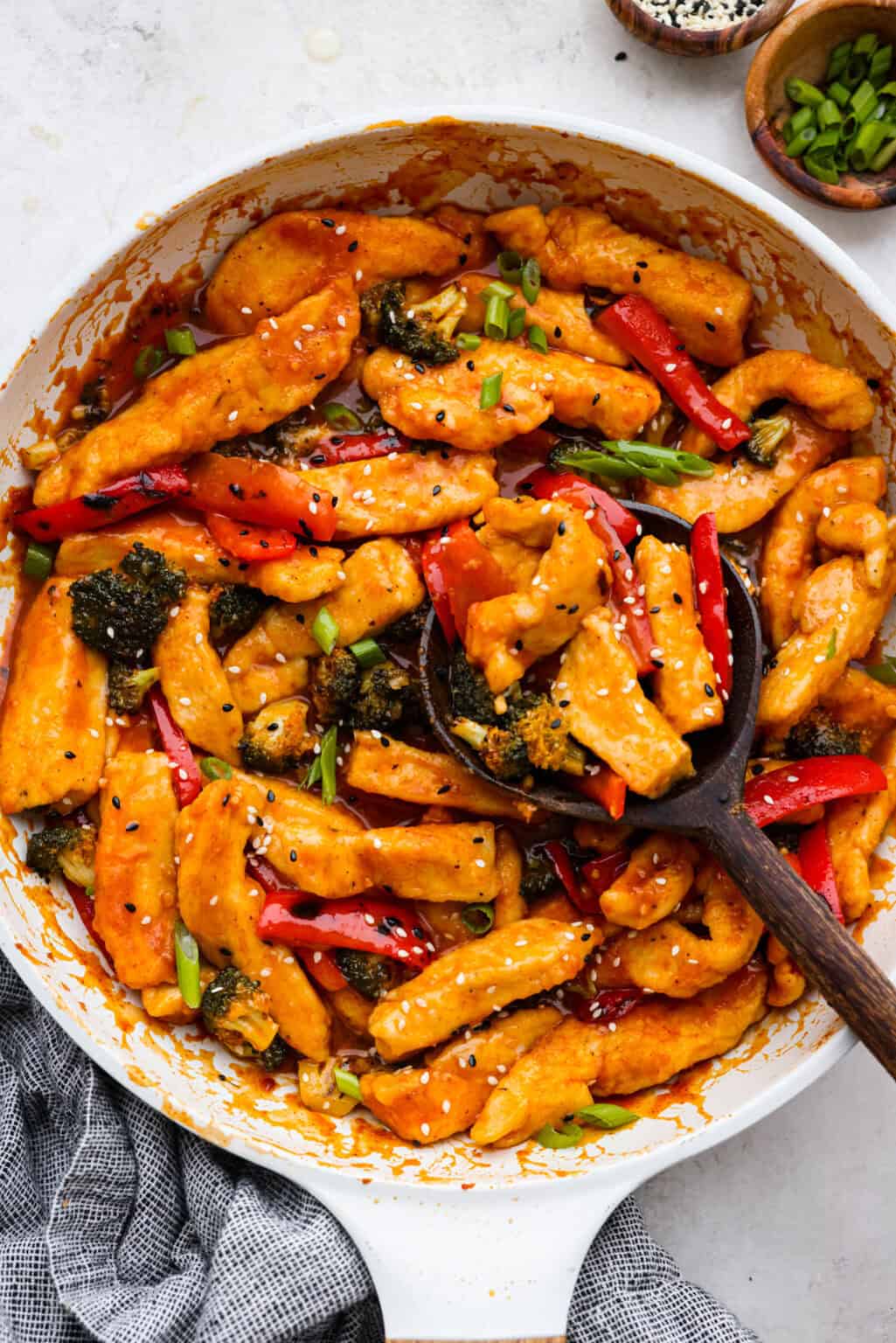 Hunan-Style Roast Chicken with Chinese Broccoli and Spiced Marinade