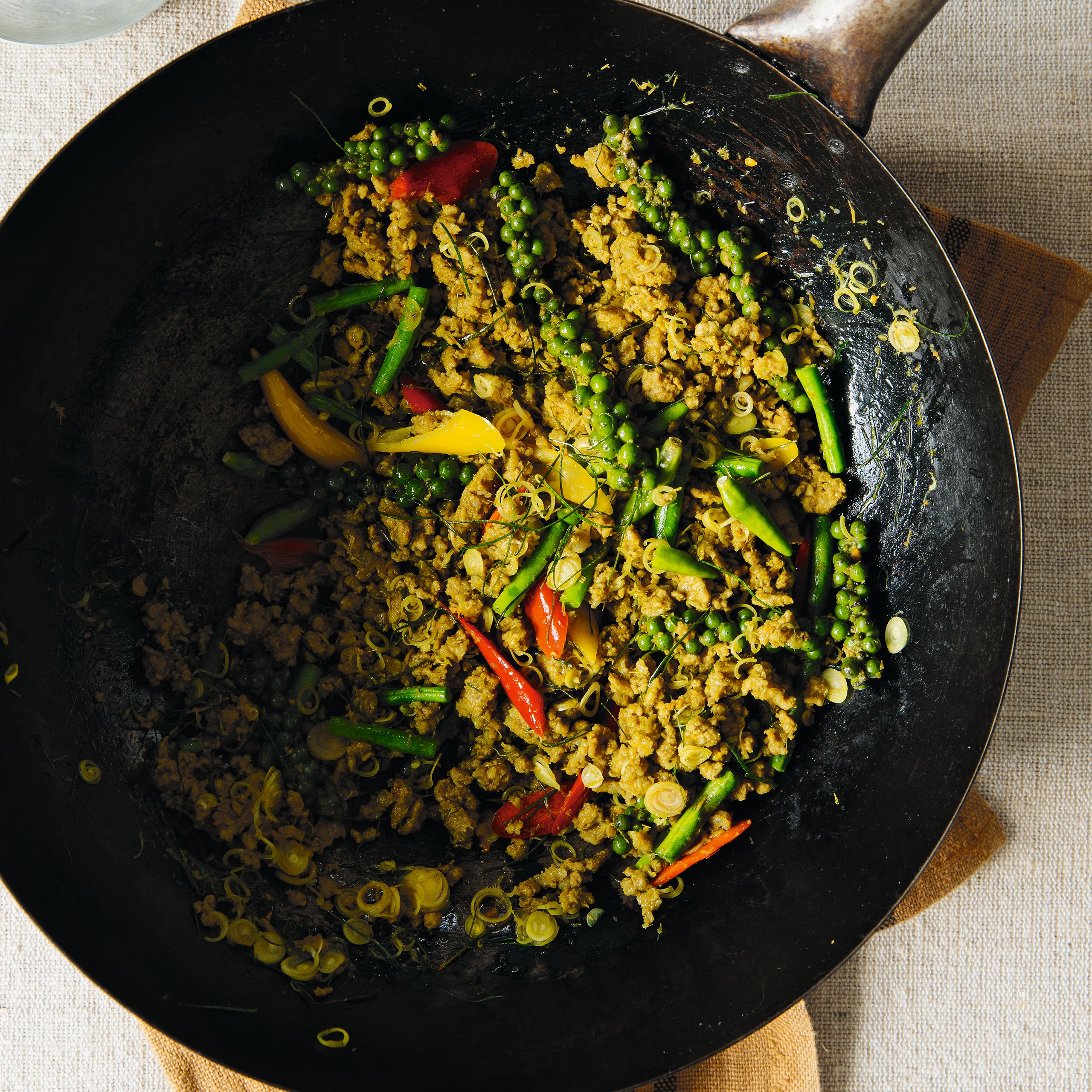Dry-Fried Southern Thai Pork Curry with Turmeric (Kua Kling)