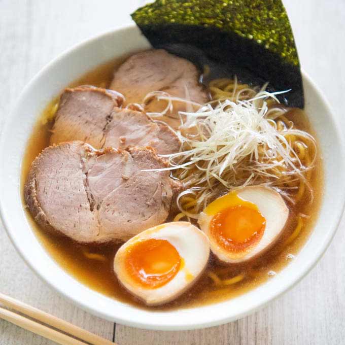 Half-Boiled Egg and Scallion Ramen with Sesame Broth