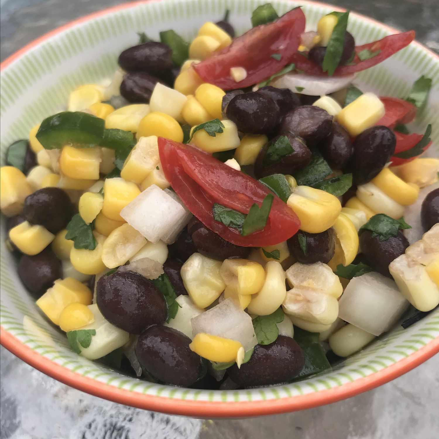 Pan-Seared Chicken Breast with Roasted Corn and Black Bean Salsa
