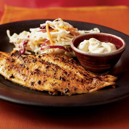 Pan-Seared Catfish with Spicy Kansas City BBQ Sauce