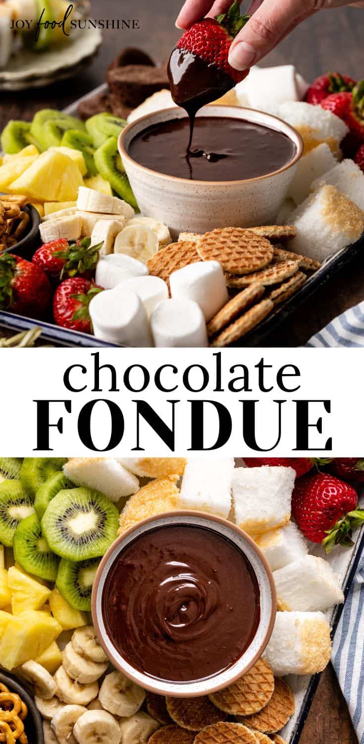 Authentic Chocolate Fondue with Berries