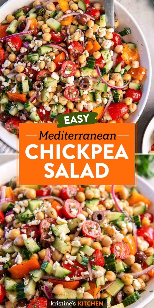 Ventilated Gel-Infused Mediterranean Chickpea Salad