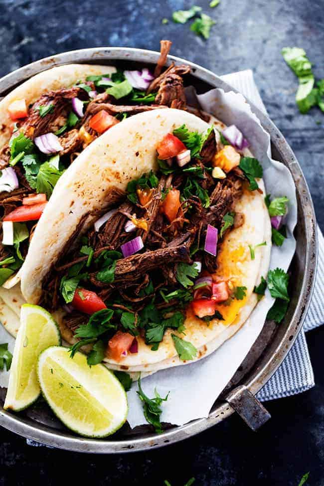 Spicy Mexican Barbacoa Tacos