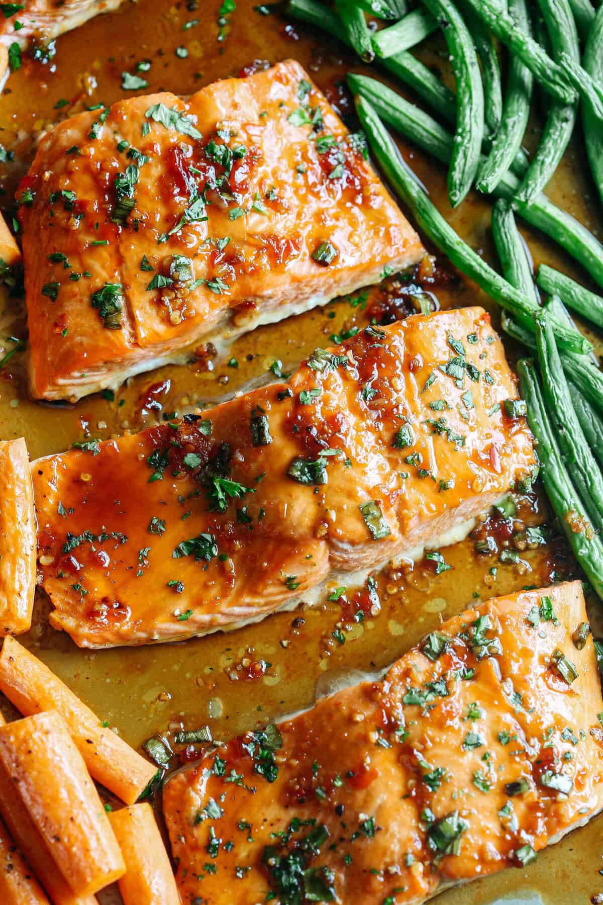 Pan-Glazed Salmon with Soy-Ginger Reduction