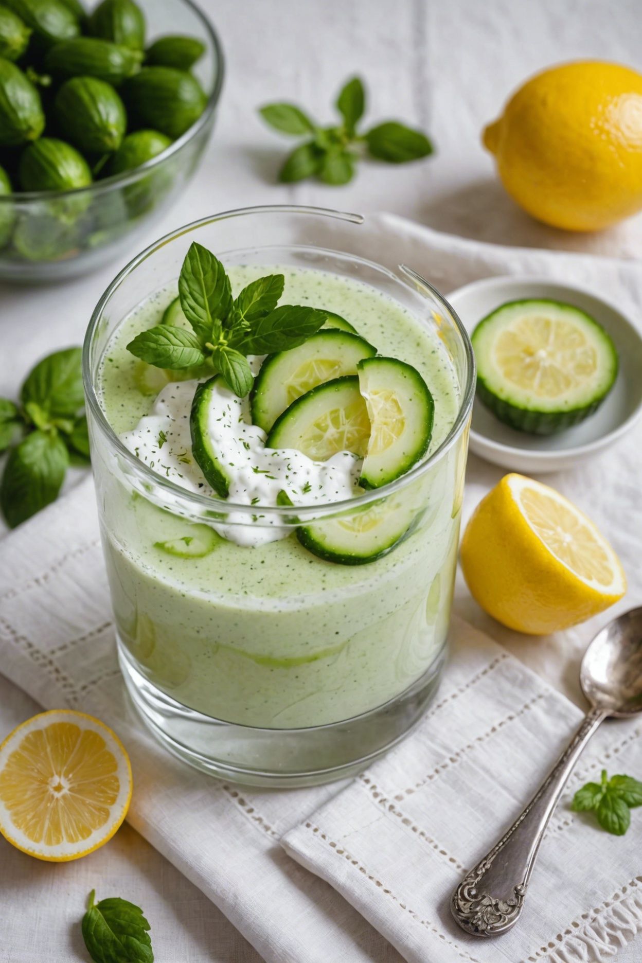 Gel-Infused Cooling Mattress-Inspired Chilled Cucumber Soup