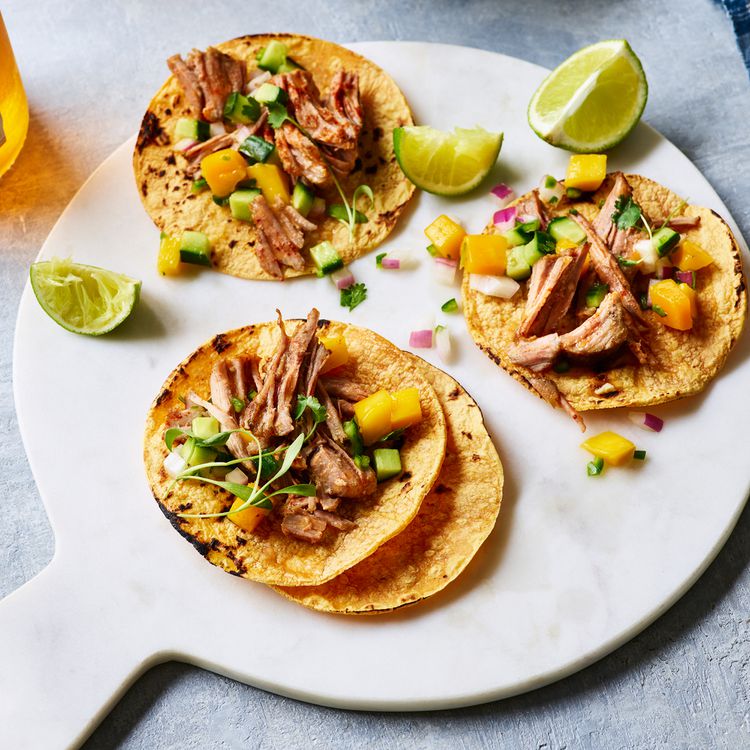 Caribbean-Spiced Pork Tacos with Mango Salsa