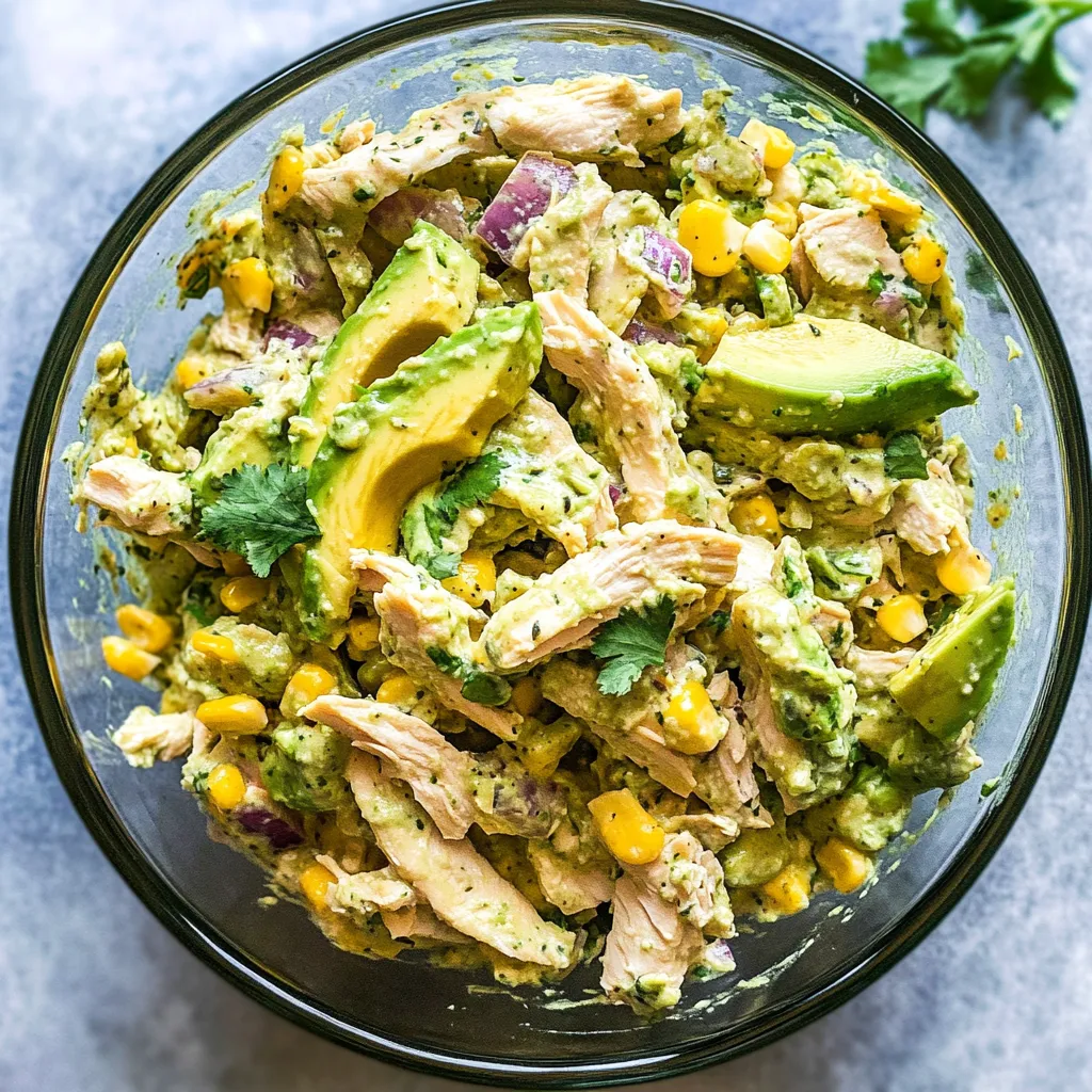 Gel-Infused Cooling Chicken Salad with Avocado