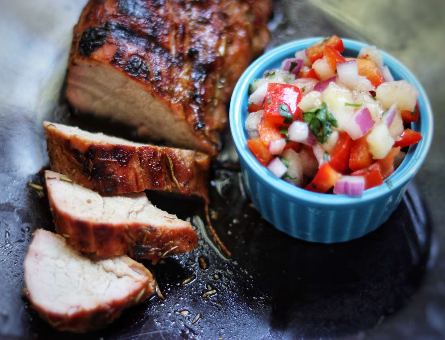 Grilled Caribbean-Spiced Pork Tenderloin with Pineapple Salsa