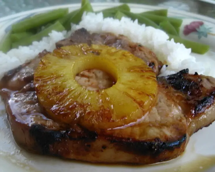 Grilled Pineapple and Jerk-Spiced Pork Chops