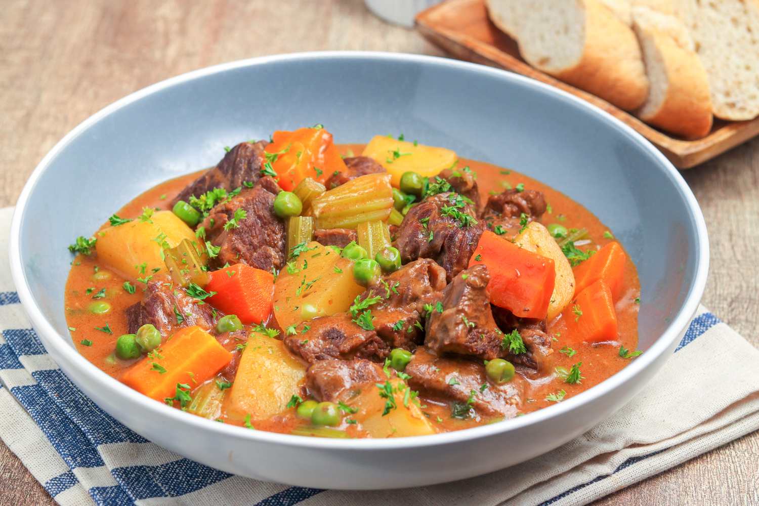 Braised Llama Meat Stew with Andean Potatoes and Herbs