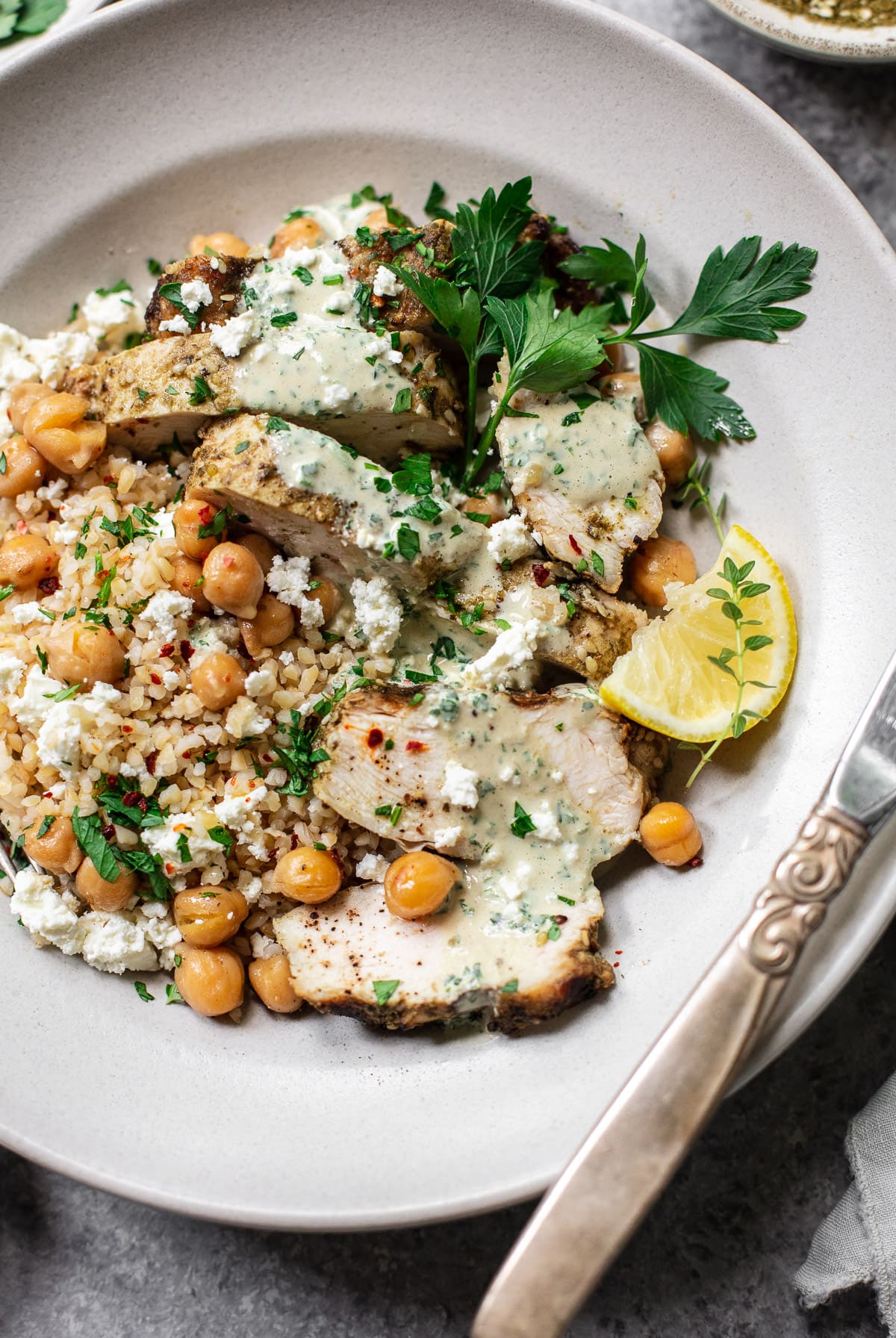 Za’atar-Spiced Chicken with Yogurt-Tahini Sauce