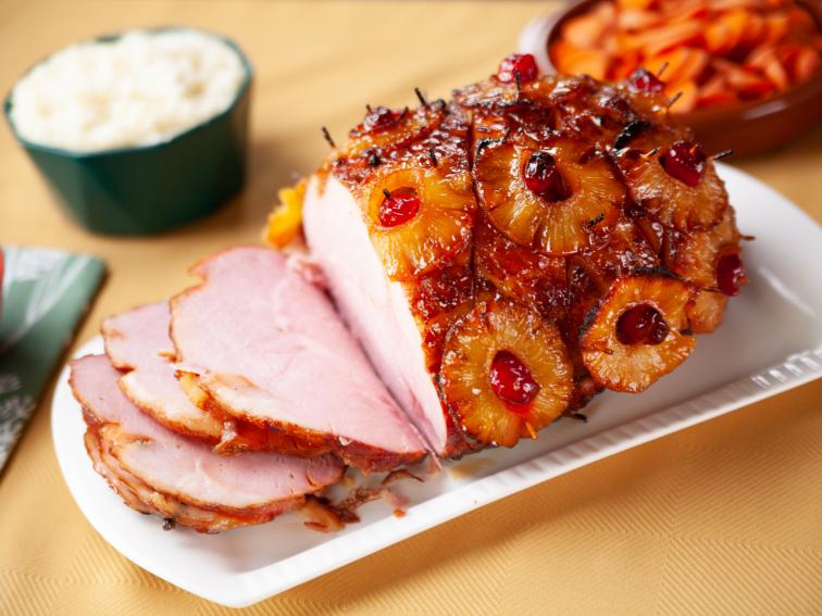 Baked Honey-Glazed Ham with Pineapple and Brown Sugar Crust