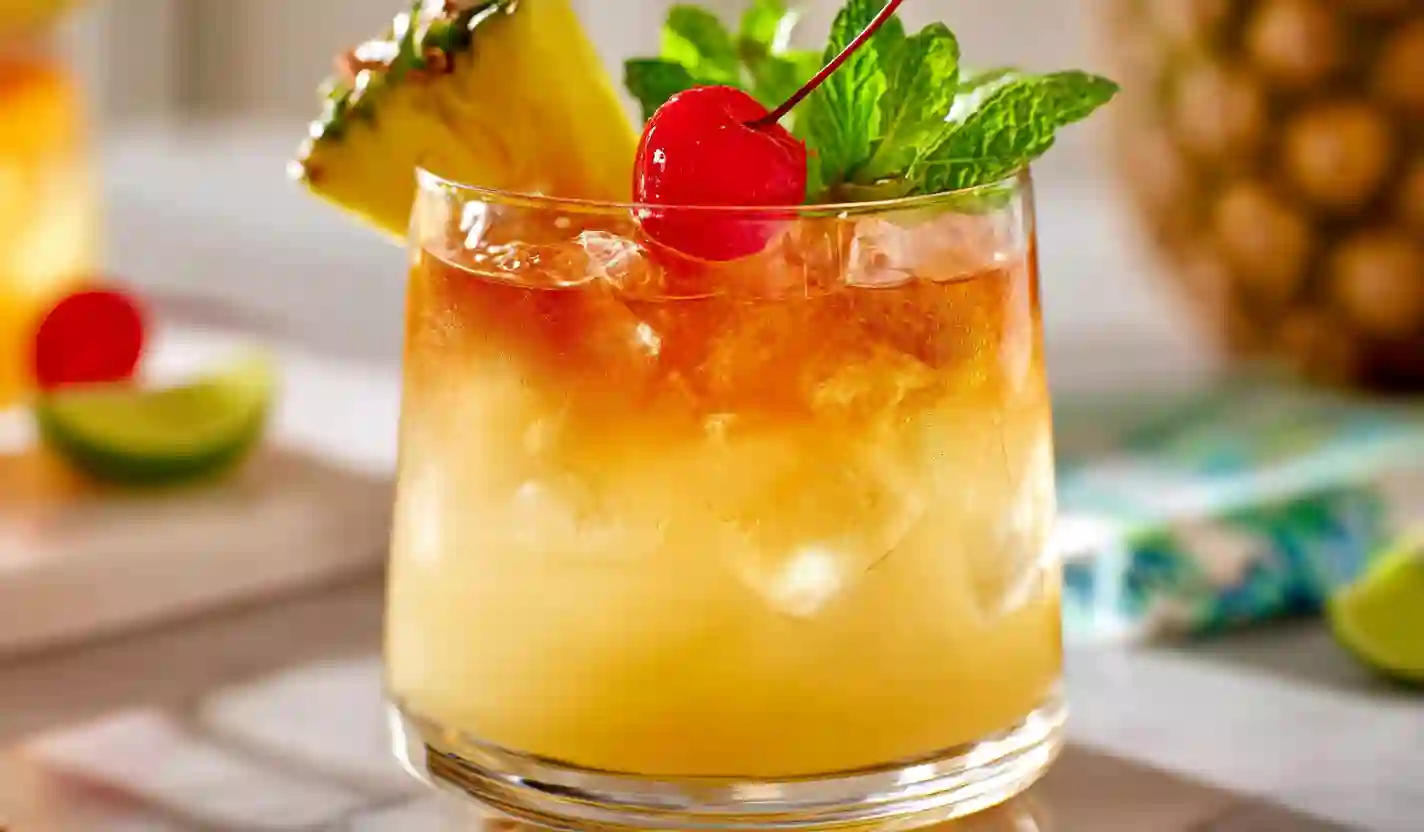 Tiki-Inspired Spiced Rum Mai Tai Cocktail