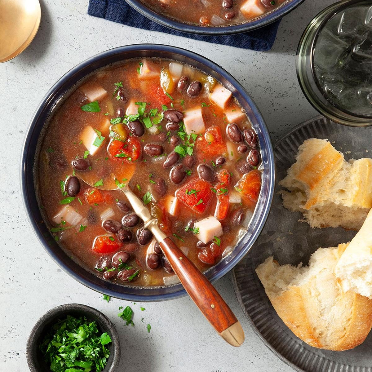 Rum-Spiced Caribbean Black Bean Soup