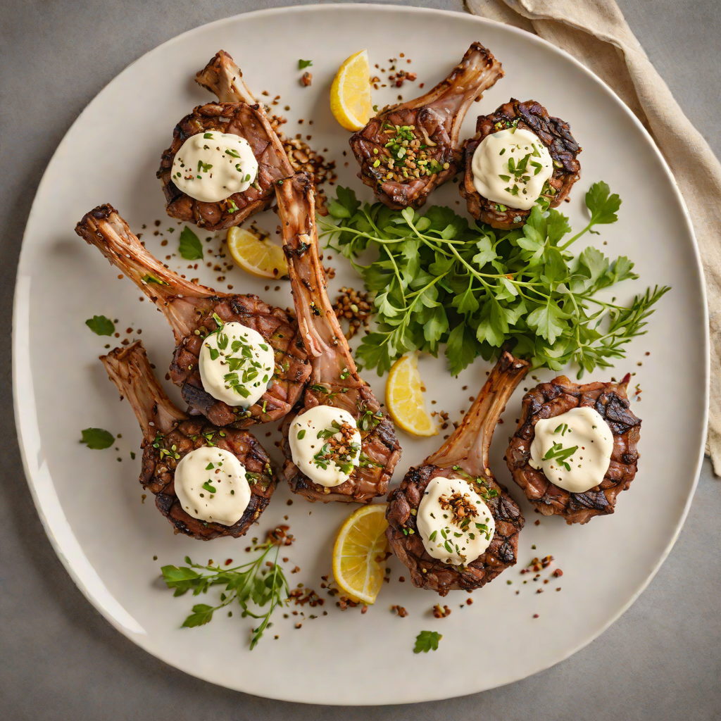 Pan-Seared Lamb Chops with Za'atar and Sumac Yogurt Sauce