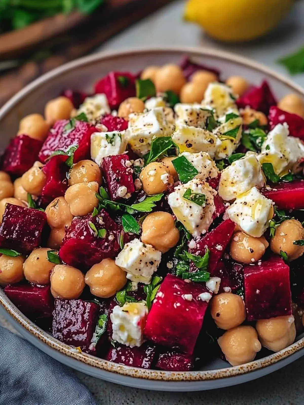 Chickpea and Parsley Salad with Lemon-Garlic Dressing