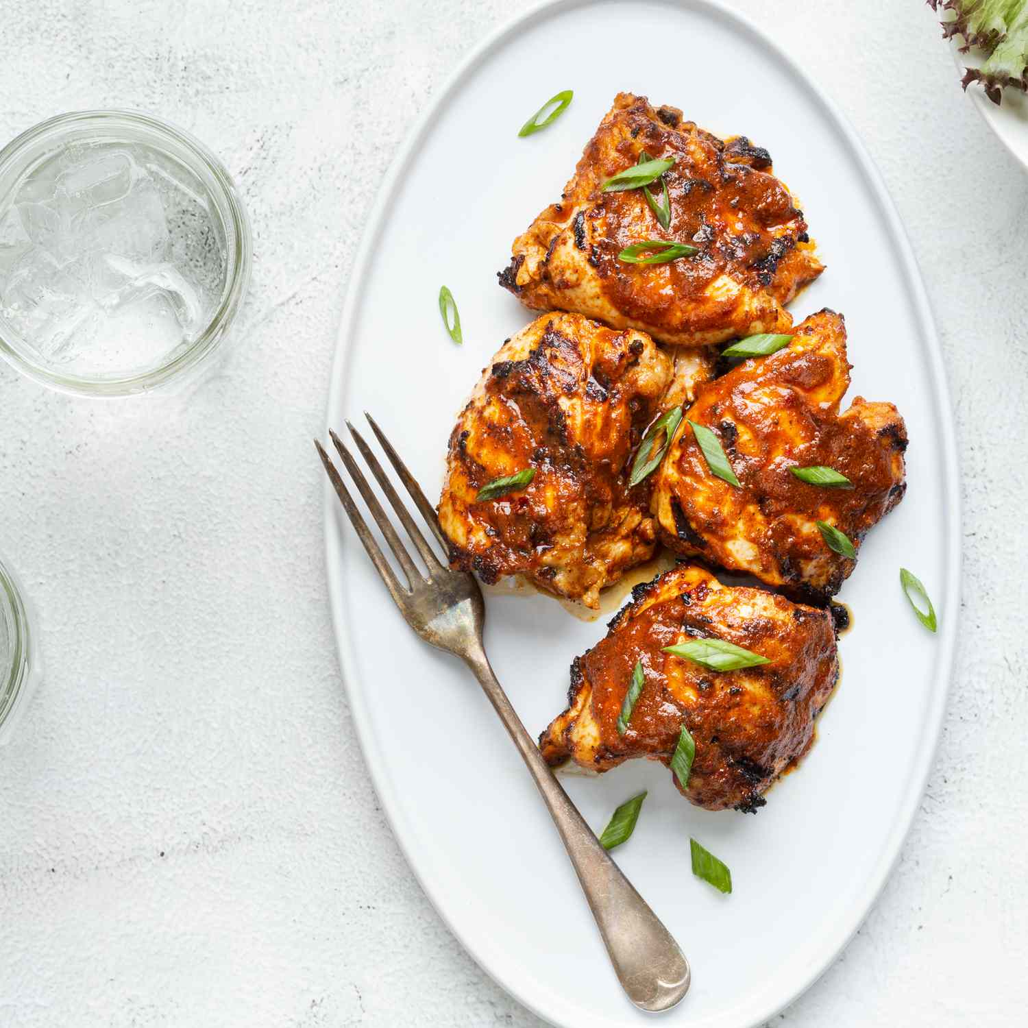 Harissa Marinated Grilled Chicken Thighs