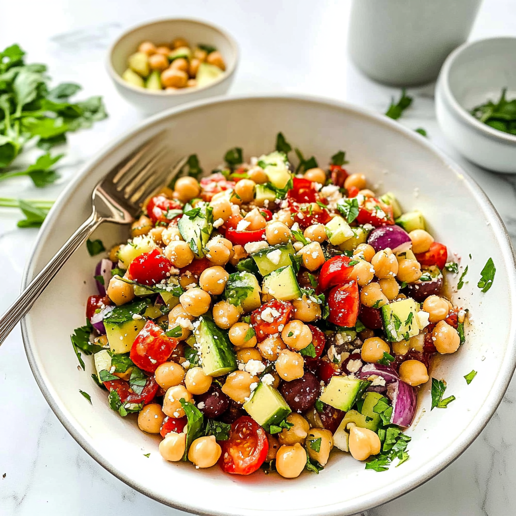 Regional Finance-Inspired Mediterranean Chickpea Salad