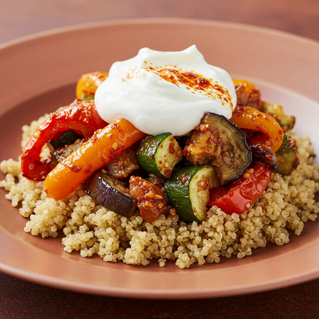 Harissa-Roasted Vegetable Medley with Quinoa