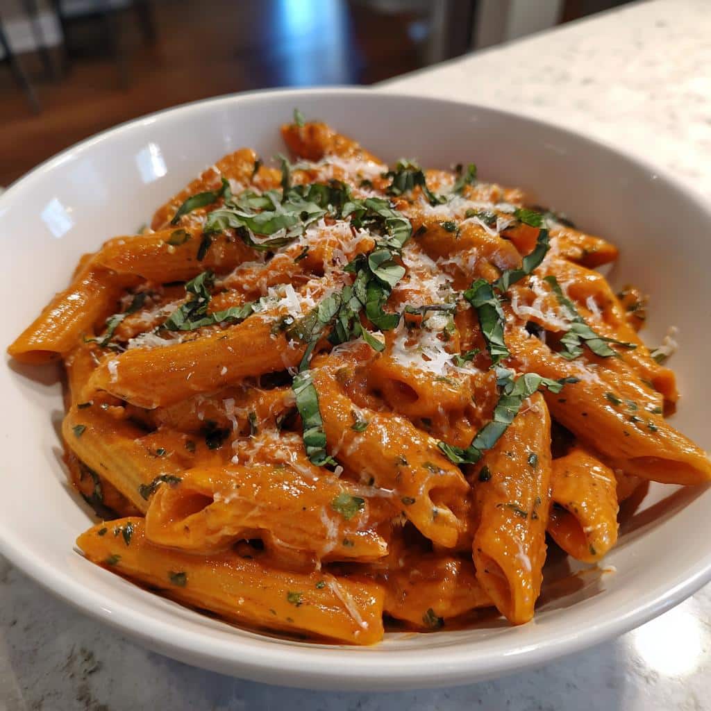 One-Pot Creamy Tomato Basil Pasta with Garlic and Parmesan