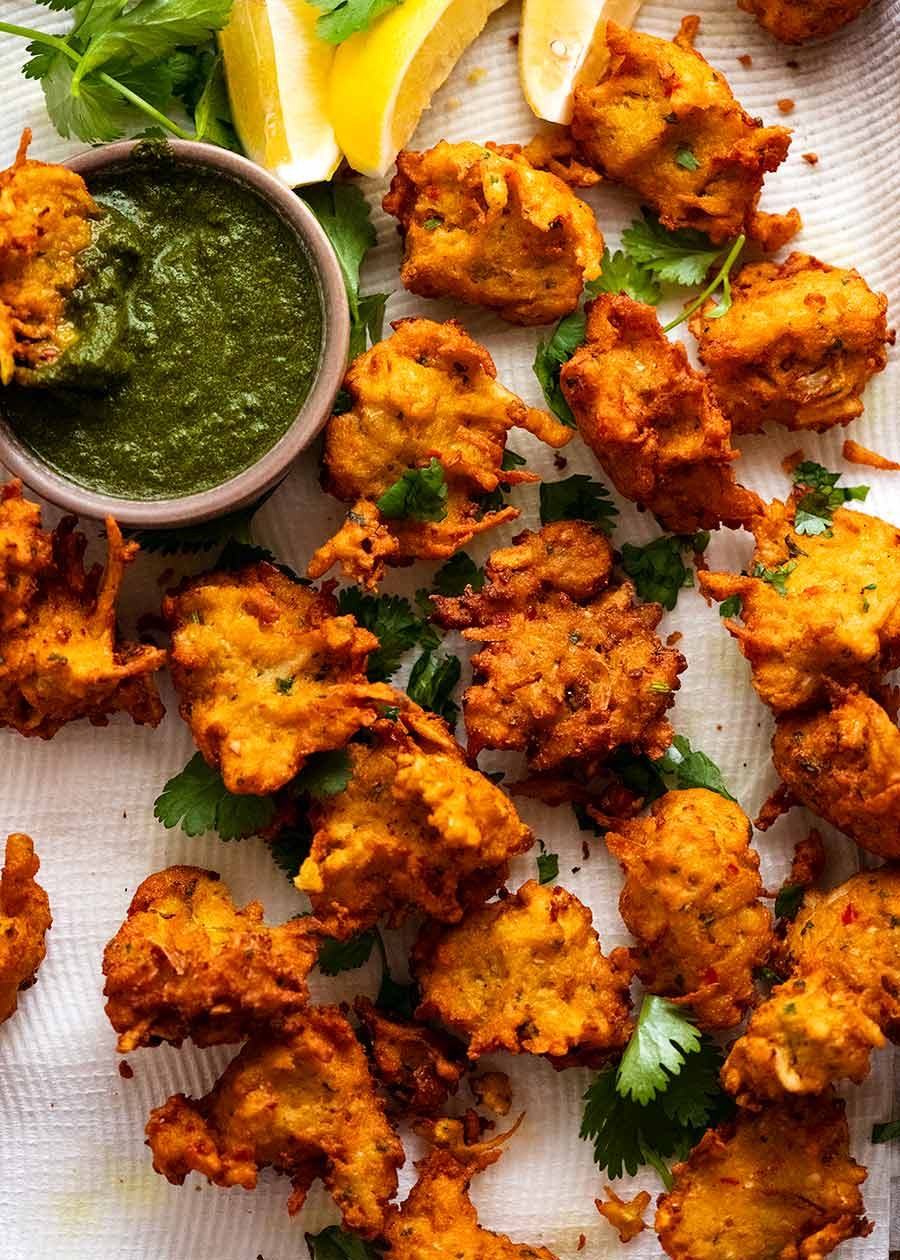 Crispy Vegetable Pakoras with Tamarind Chutney