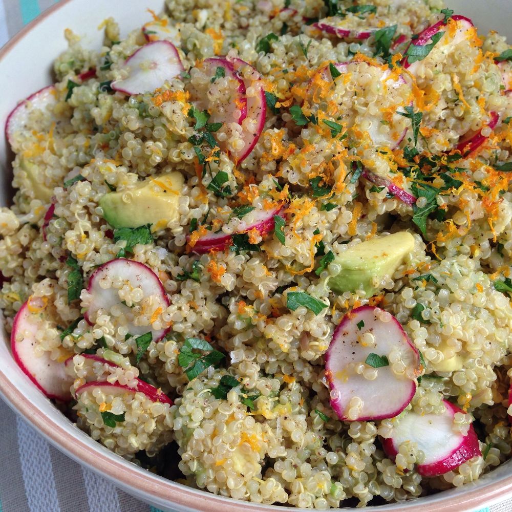 Citrus-Infused Quinoa Salad with Avocado and Toasted Almonds