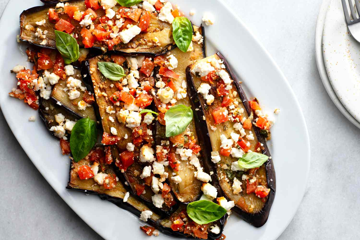 Eggplant and Feta Bake with Olive Oil and Herbs