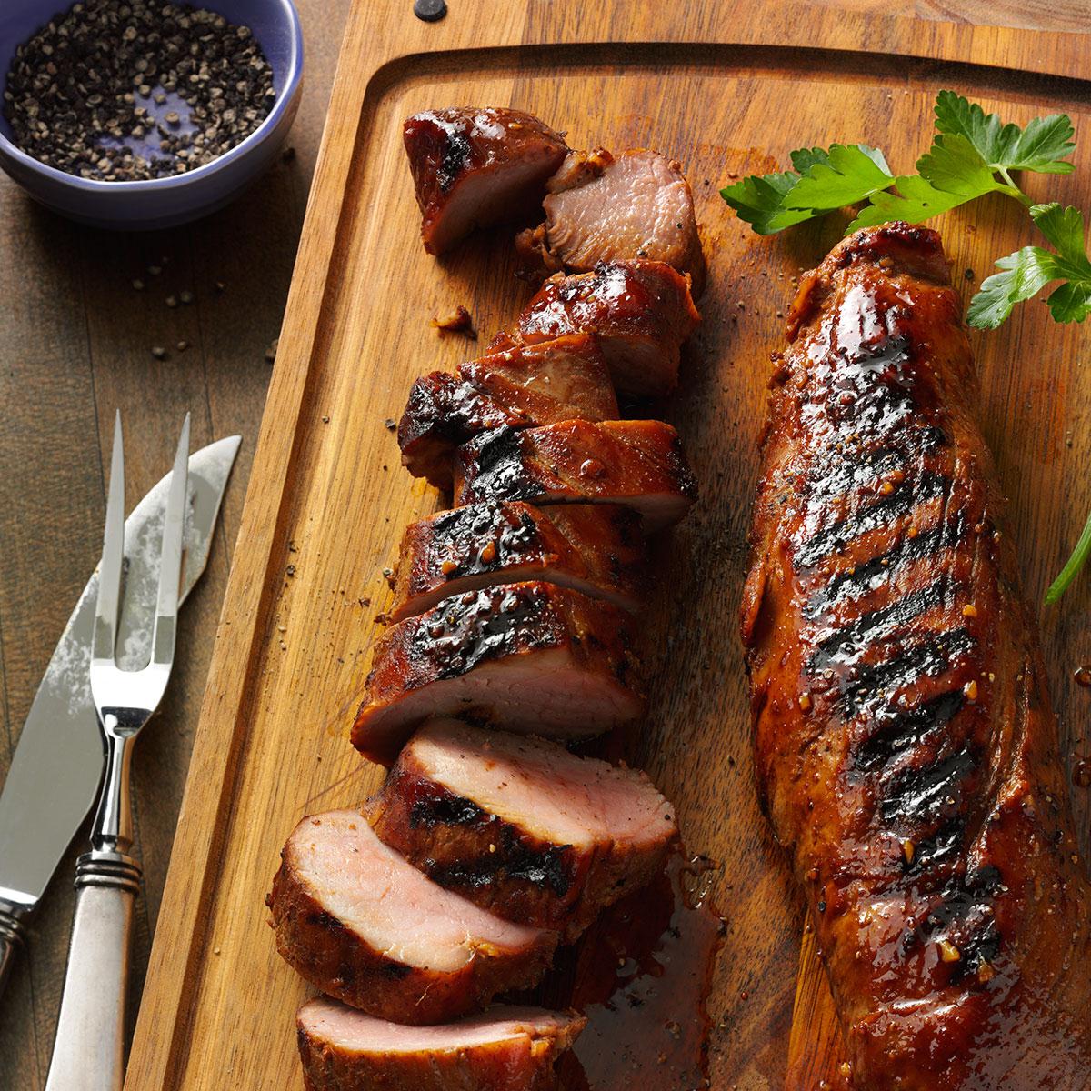 Oven-Roasted Maple Mustard Pork Tenderloin with Sweet Potato Mash
