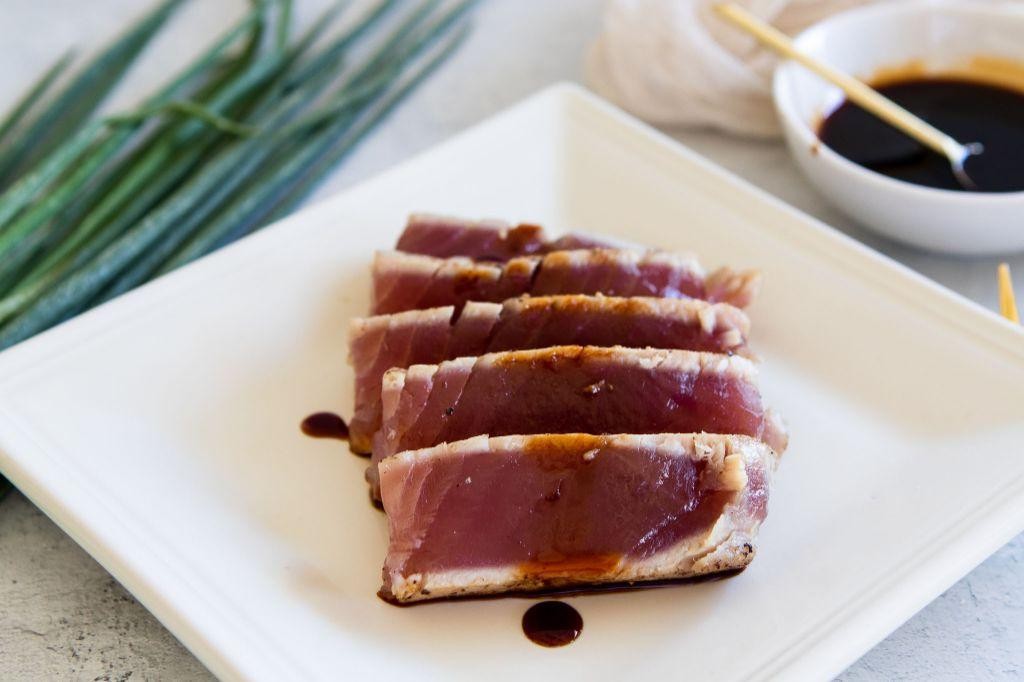 Pan-Seared Bonito with Okinawan Style Citrus Soy Glaze