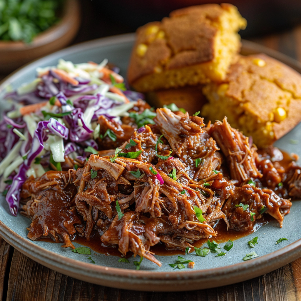 Slow-Cooked Pulled Pork with Tangy Vinegar Slaw