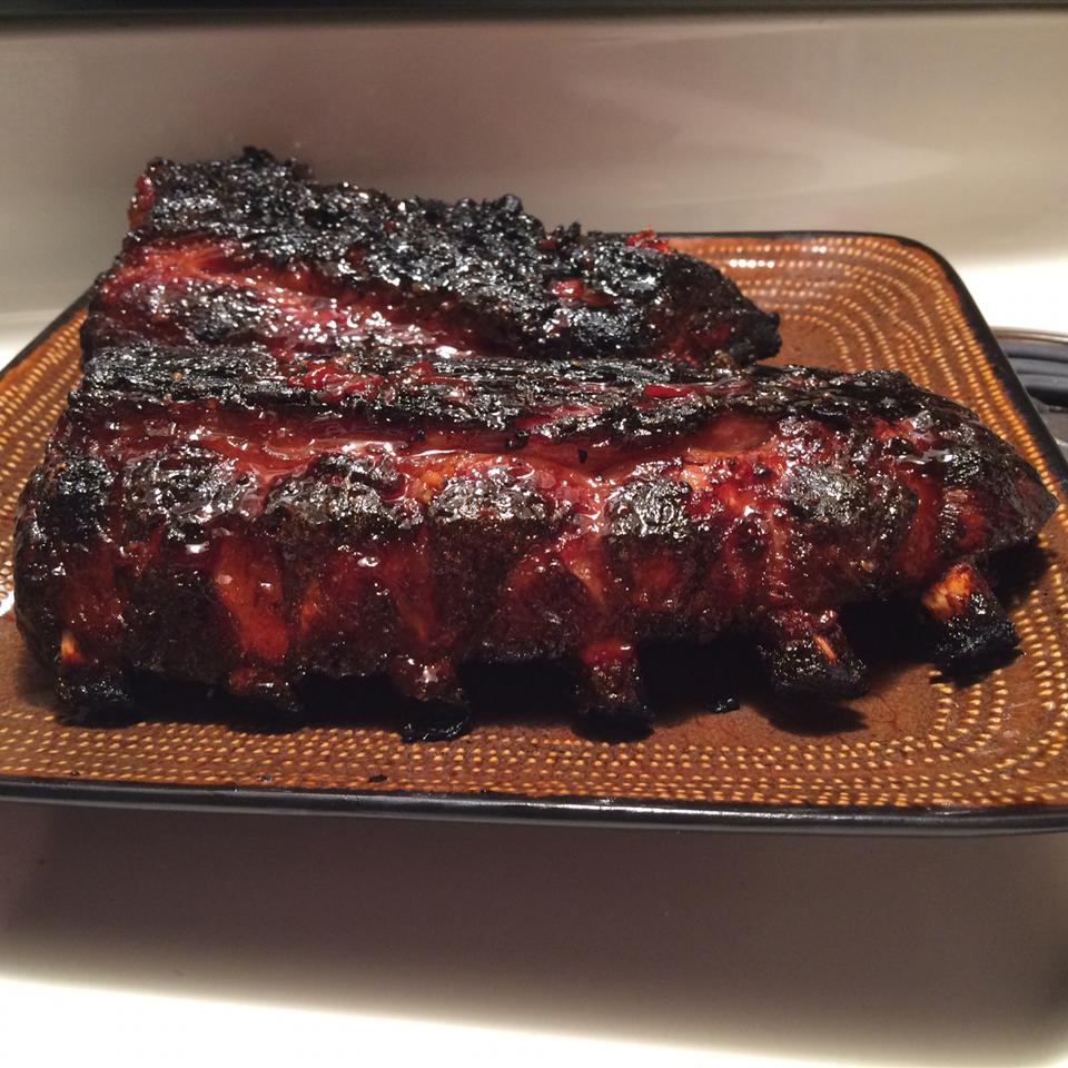Spiced Smoked Ribs with Maple Jim Beam Glaze