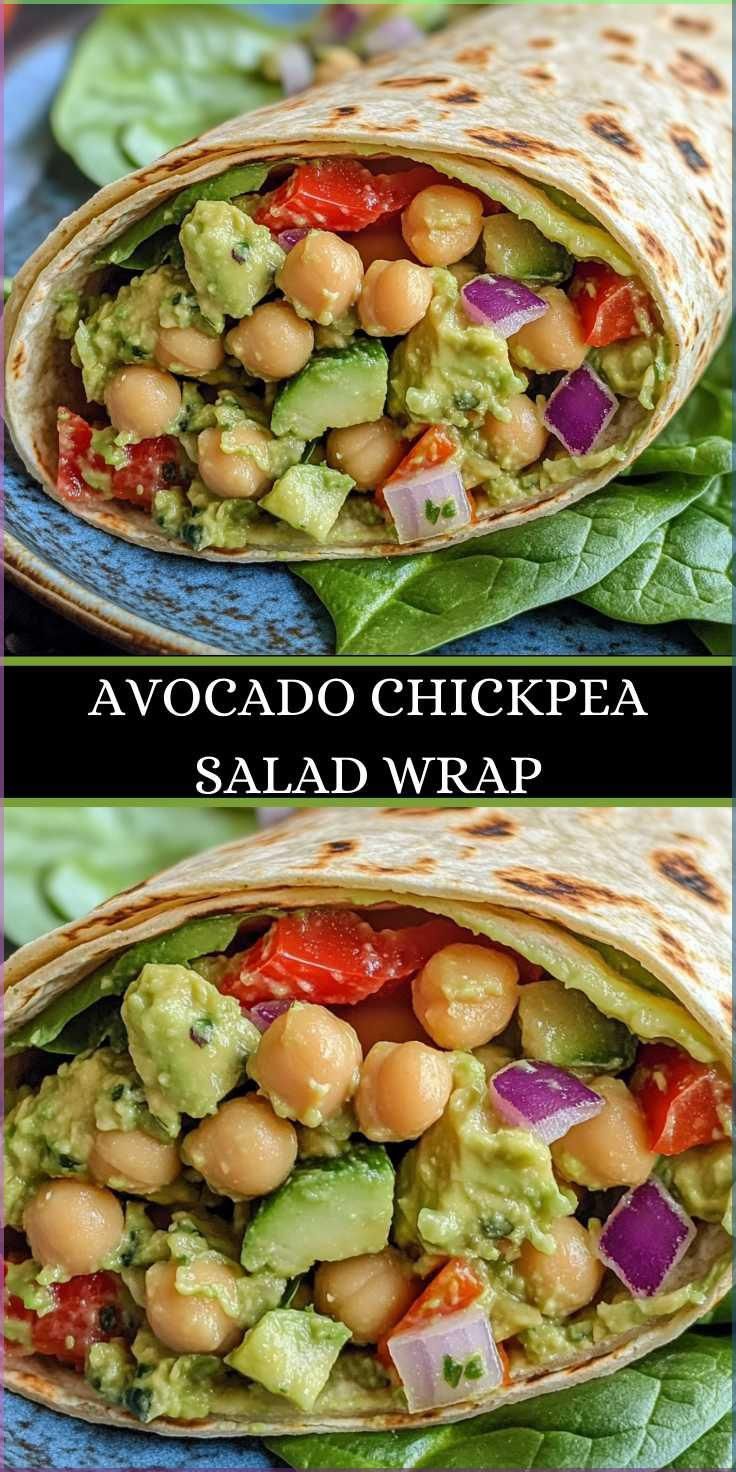 Online Editor Avocado Chickpea Salad Wrap